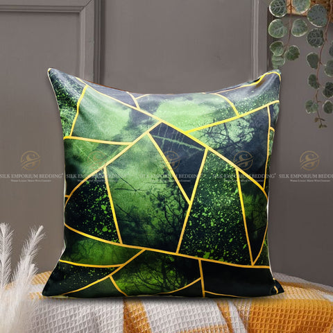3D Printed Silk Cushions Cover (Emerald Diamond)