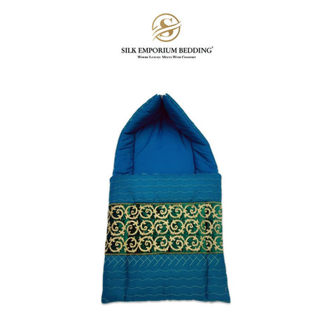 Carry Nest quilted Cotton (Teal) - Silk Emporium Bedding