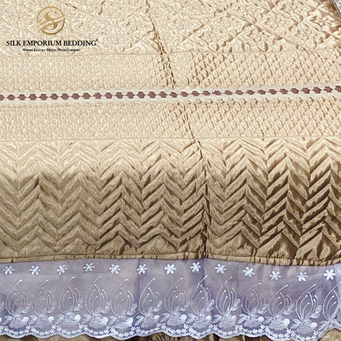 Silk Quilted 3pcs Bedspread (EMB)