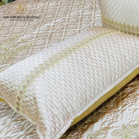Silk Quilted 3pcs Bedspread (EMB)