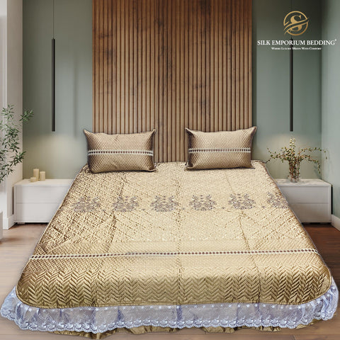 Silk Quilted 3pcs Bedspread (EMB)
