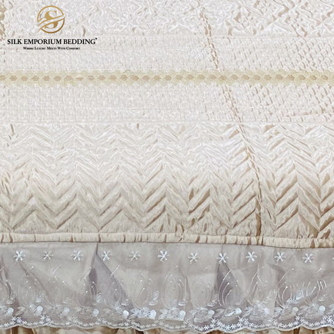 Silk Quilted 3pcs Bedspread (EMB)