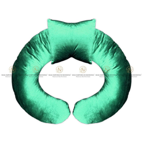 Maternity Nursing Pillow Baby (green) - Silk Emporium Bedding