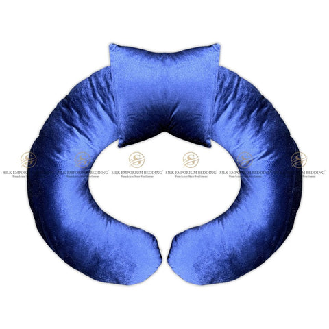 Maternity Nursing Pillow Baby Navy Blue - Silk Emporium Bedding