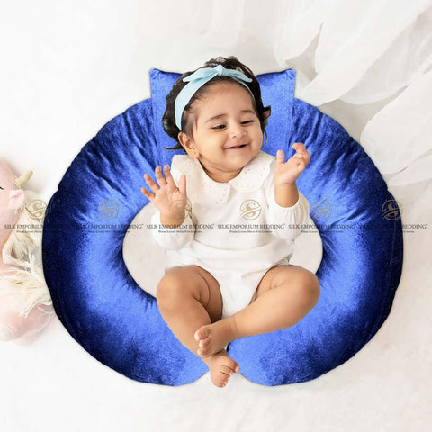Maternity Nursing Pillow Baby Navy Blue - Silk Emporium Bedding