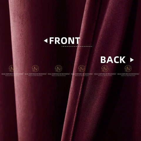 PREMIUM Velvet Curtains Burgundy - Silk Emporium Bedding