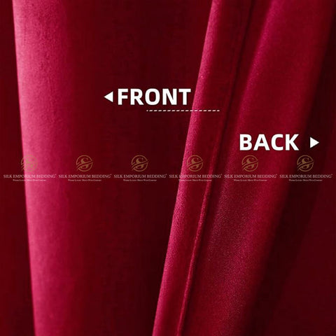PREMIUM Velvet Curtains maroon - Silk Emporium Bedding