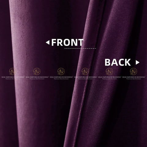 PREMIUM Velvet Curtains Purple - Silk Emporium Bedding
