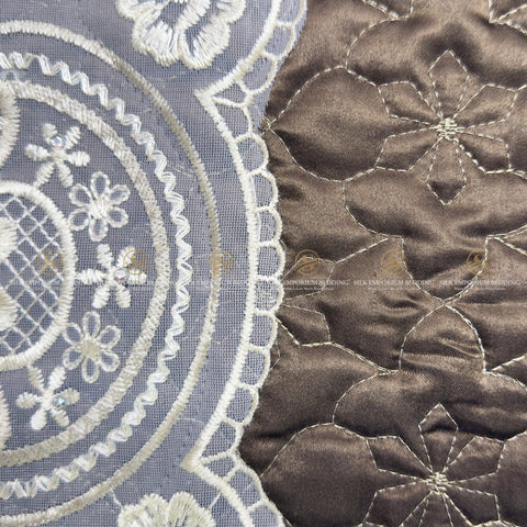 Silk Quilted Turkish Bedspread 4pcs Set (Coco Brown) - Silk Emporium Bedding