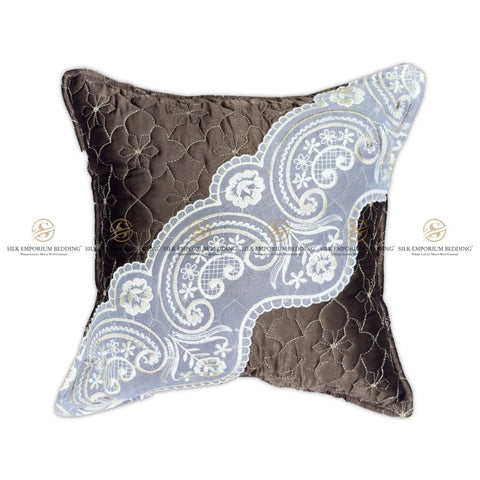 Silk Quilted Turkish Bedspread 4pcs Set (Coco Brown) - Silk Emporium Bedding