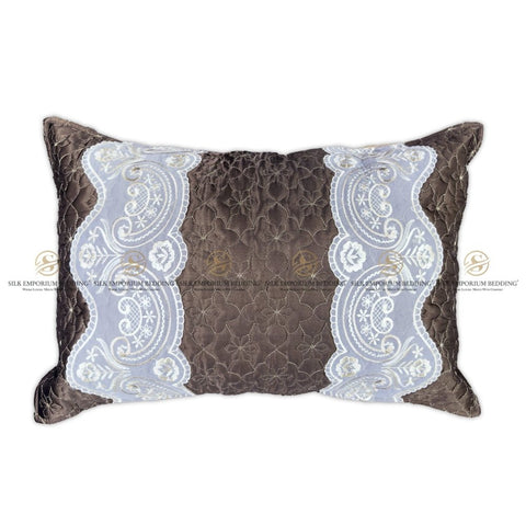 Silk Quilted Turkish Bedspread 4pcs Set (Coco Brown) - Silk Emporium Bedding