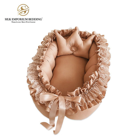 Sleeping Baby Pod (Camel ) - Silk Emporium Bedding