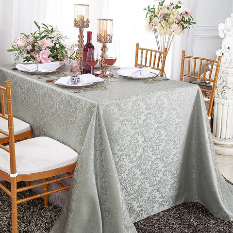 Table Cover Damask Jacquard Gray - Silk Emporium Bedding