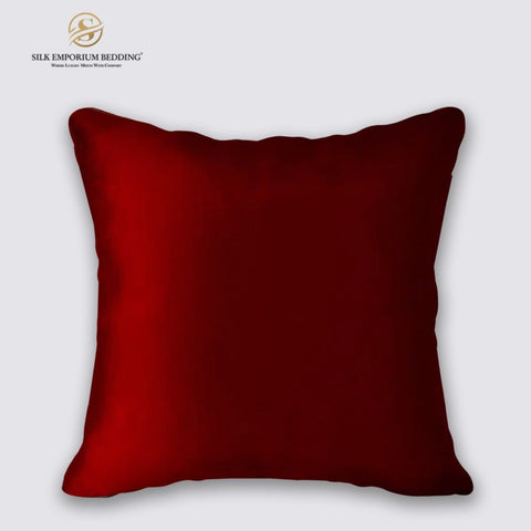 Azaadi Sale Silk Cushion Covers (Maroon) - Silk Emporium Bedding