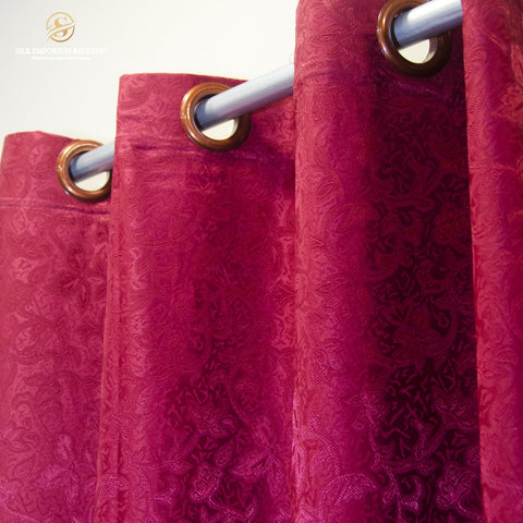 PREMIUM Jacquard Curtains (Mahroon)