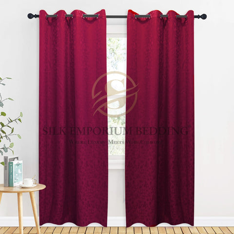 PREMIUM Jacquard Curtains (Mahroon)